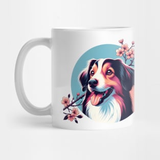 Nederlandse Kooikerhondje's Springtime Cherry Blossom Joy Mug